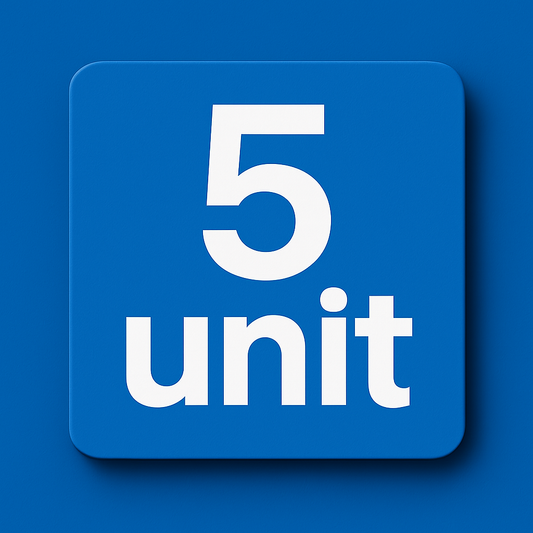 5 units - custom order